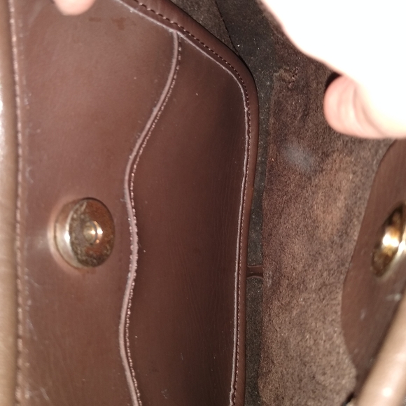 Small brown leather handbag - Picture 4 of 6